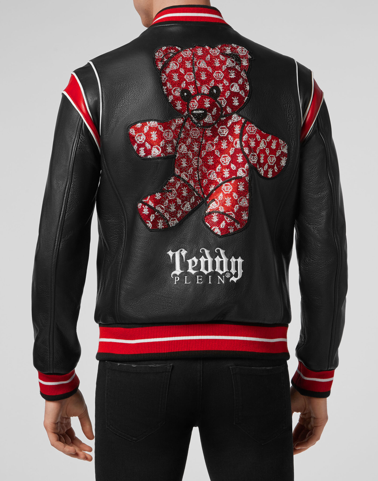 Philipp Plein Teddy Bear Leather Jacket - Leather Guys