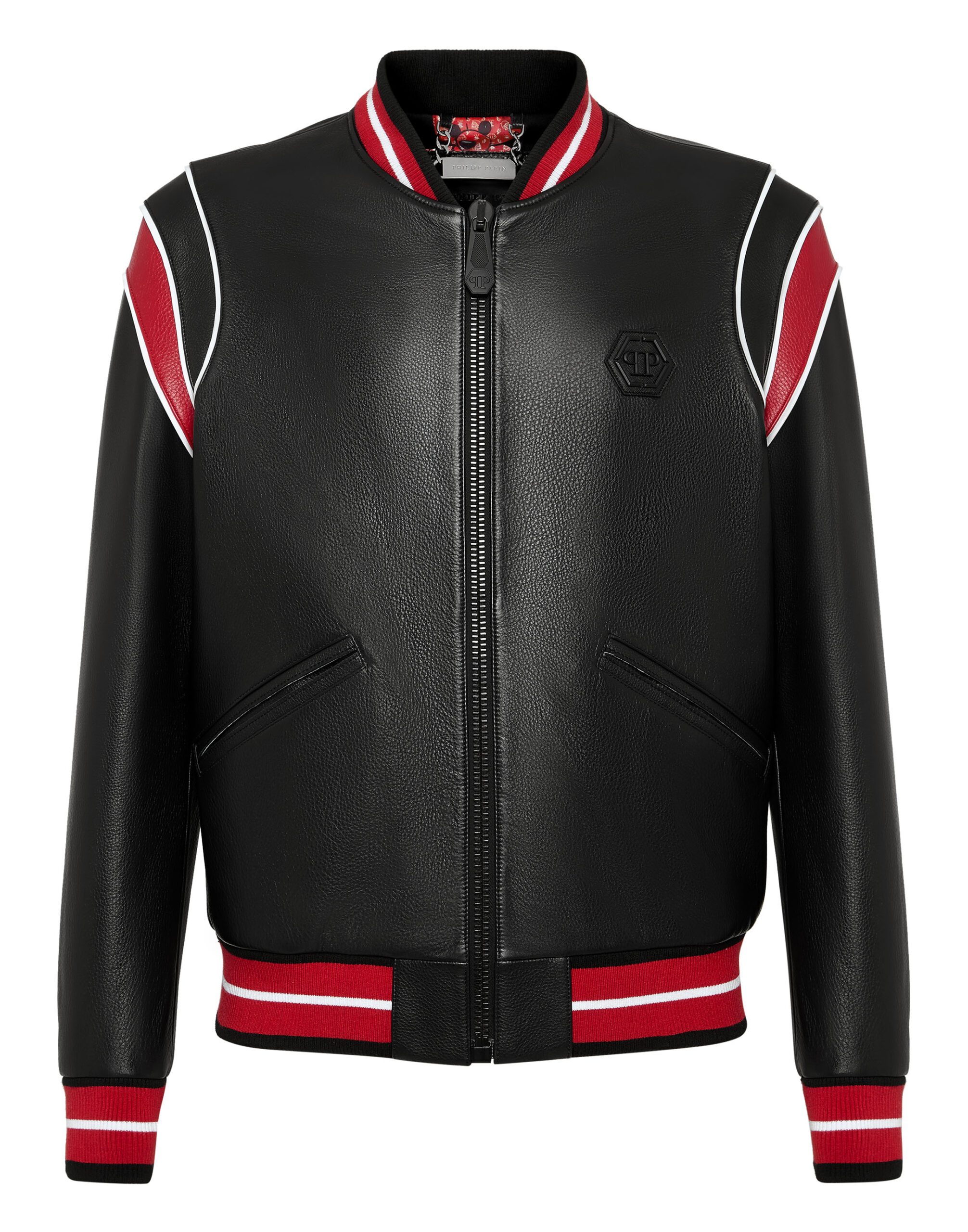 Philipp Plein Teddy Bear Leather Jacket