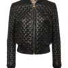 Philipp Plein Women's Bomber Studded Leather Jacket