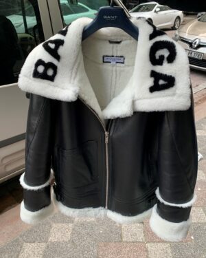 Balenciaga Replica Genuine Shearling Fur Coat