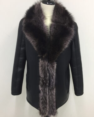 Louis Vuitton Real Raccoon Trim Shearling Fur Coat