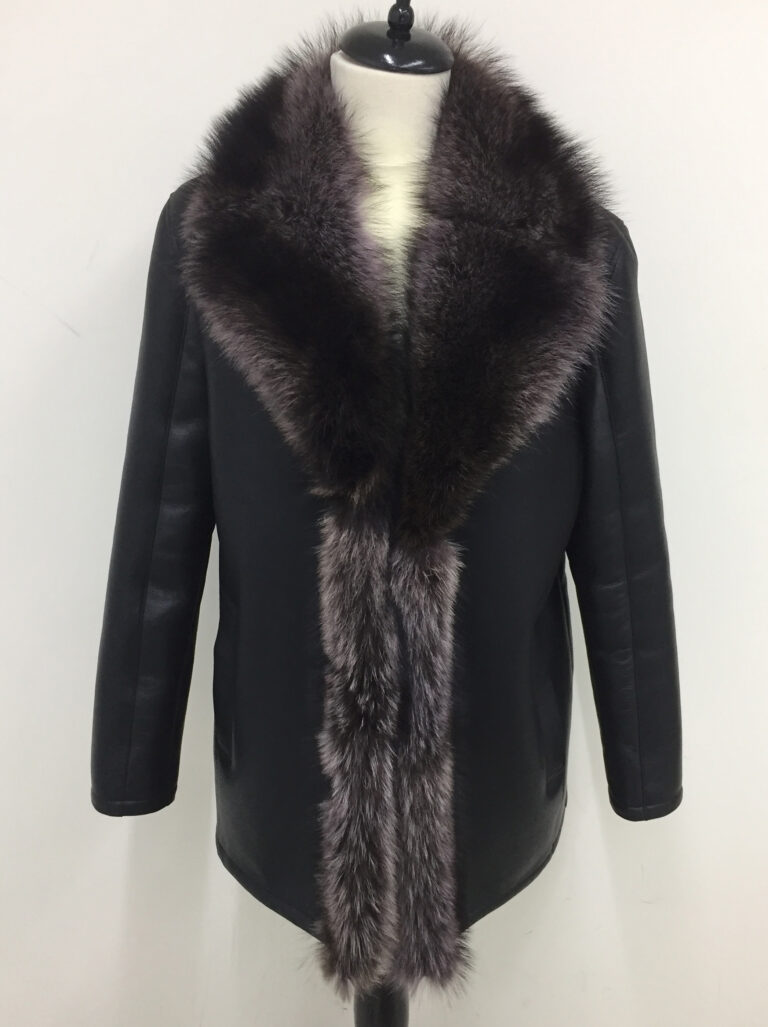 Louis Vuitton Real Raccoon Trim Shearling Fur Coat - Leather Guys ...