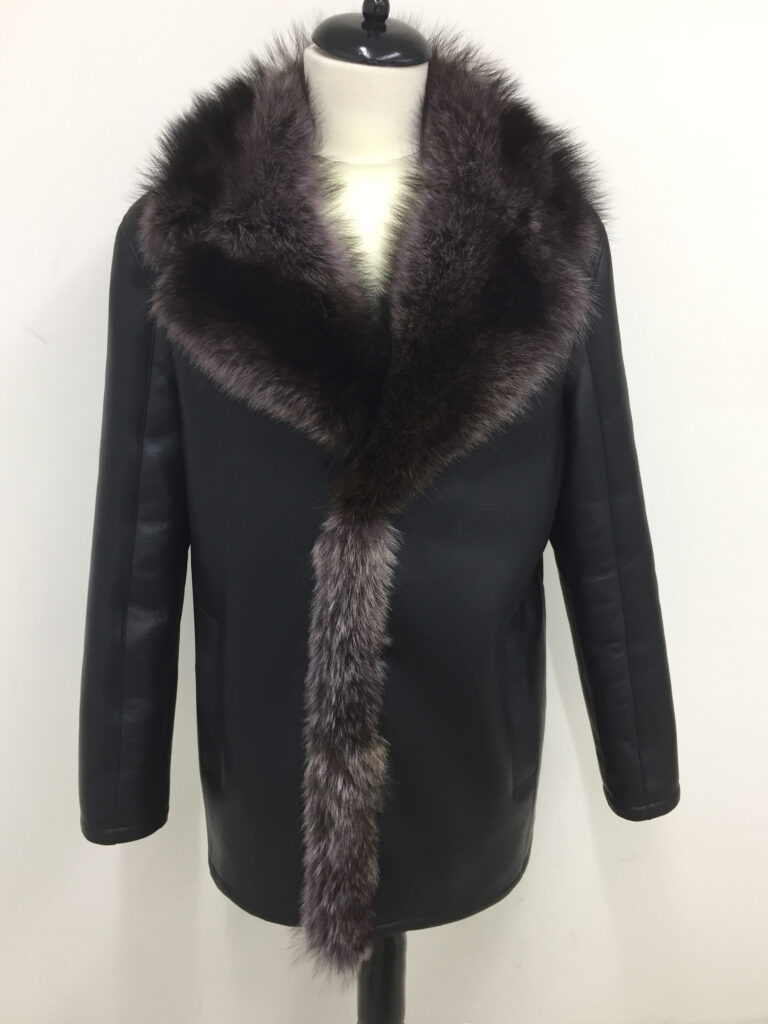 Louis Vuitton Real Raccoon Trim Shearling Fur Coat - Leather Guys ...