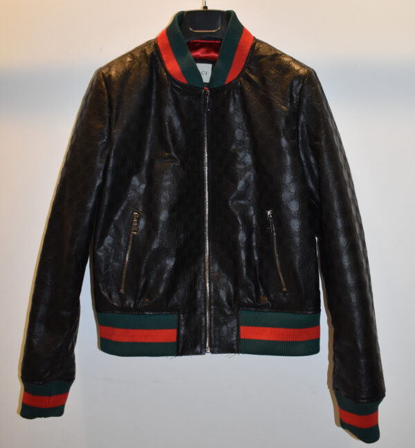 Gucci Women's Black Mickey Mouse Leather Jacket