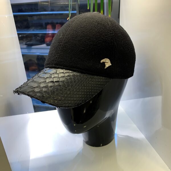 SR Python Leather Wool Baseball Cap