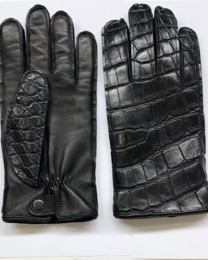 Real Crocodile Leather Gloves