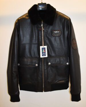 Aeronautica Militare Replica Aviator Leather Jacket