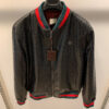 Gucci Monogram Replica Leather Bomber Jacket