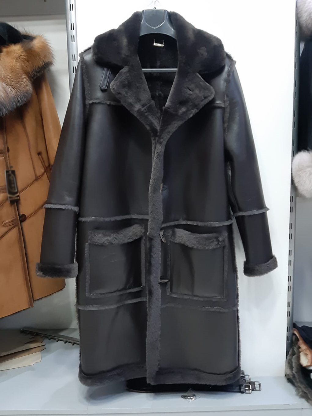 Replica Genuine Shearling Fur Coat - Leather Guys