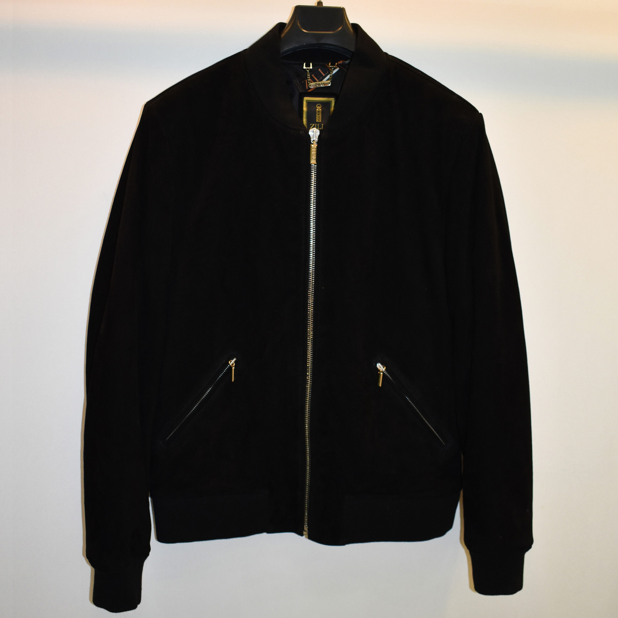 Black Suede Bomber Jacket - Leather Guys: Luxury Leather Jackets