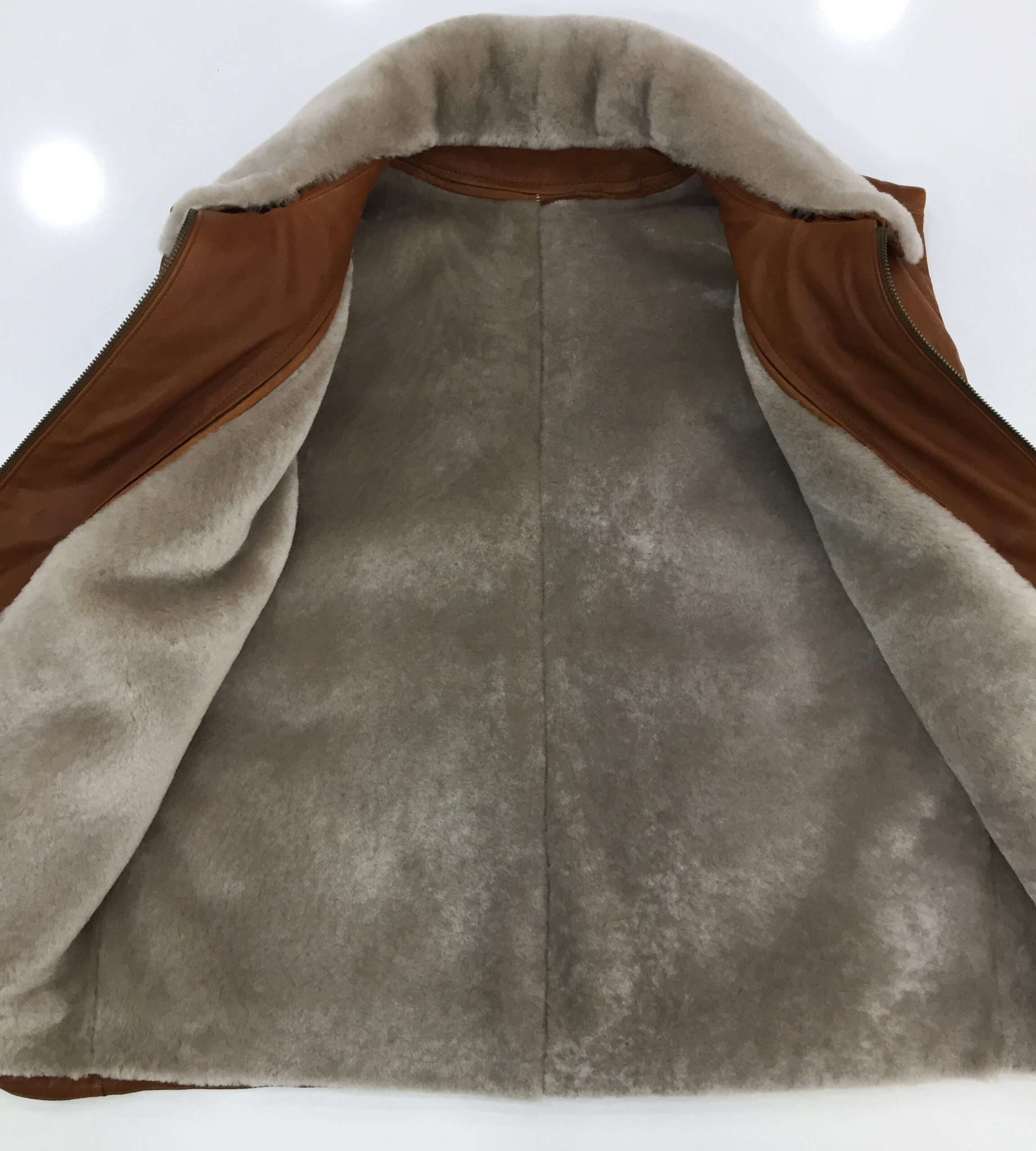 Kiton Fur Lining Leather Vest Leather Guys
