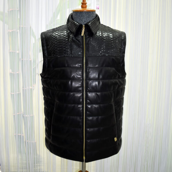 SR Python Trim Leather Vest