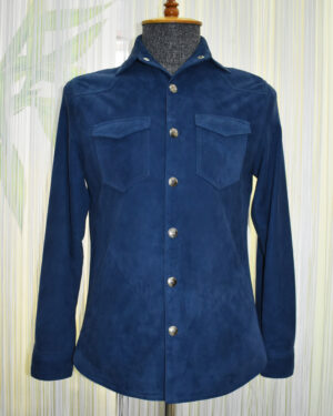 Blue Genuine Suede Shirt