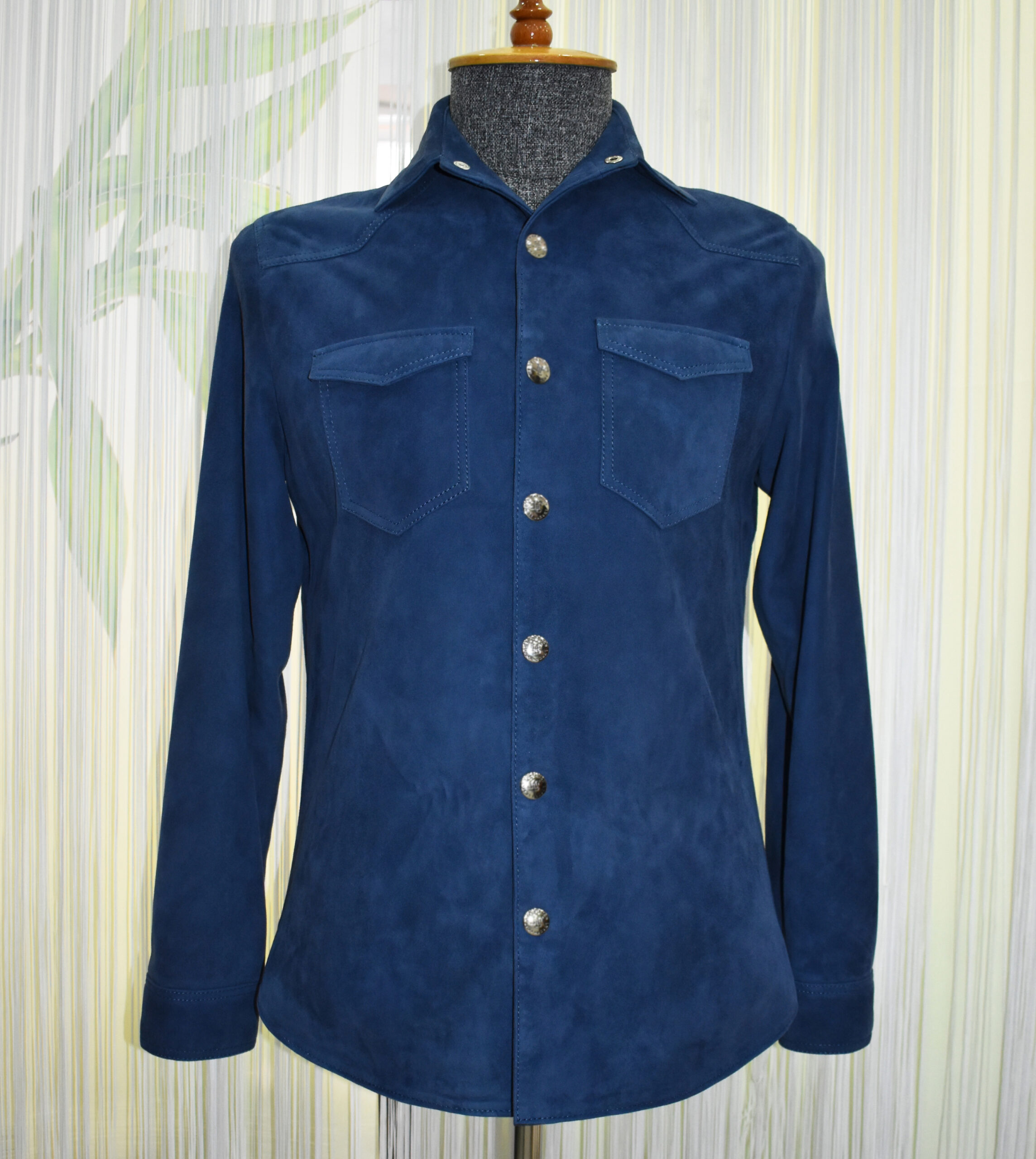 Blue Genuine Suede Shirt