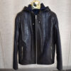 Navy Blue Python Hoodie Jacket