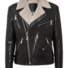 Philipp Plein Fur Lining Biker Leather Jacket