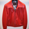 SR Red Leather Bomber Jacket