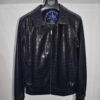SR Crocodile Embossed Leather Jacket