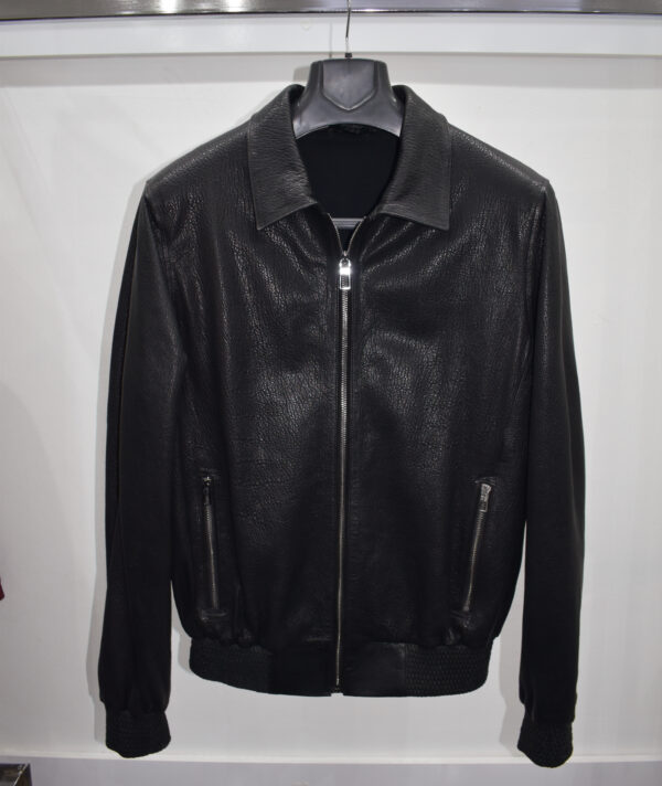 Loro Piana Black Leather Jacket