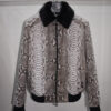 Stefano Ricci Mink Fur Collar Python Leather Jacket