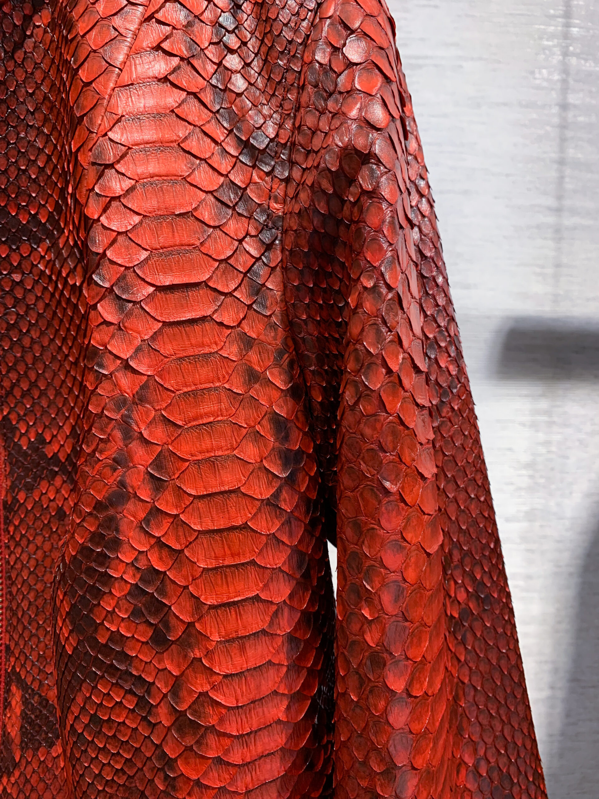 Womens Red Python Leather Jacket - Leather Guys: Leather jackets