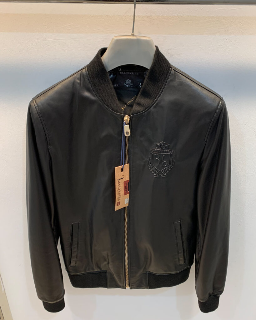 Billionaire Leather Bomber Jacket - Leather Guys