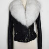 Women's Fox Fur Collar Python Jacket