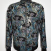 Motif Printed Suede Jacket