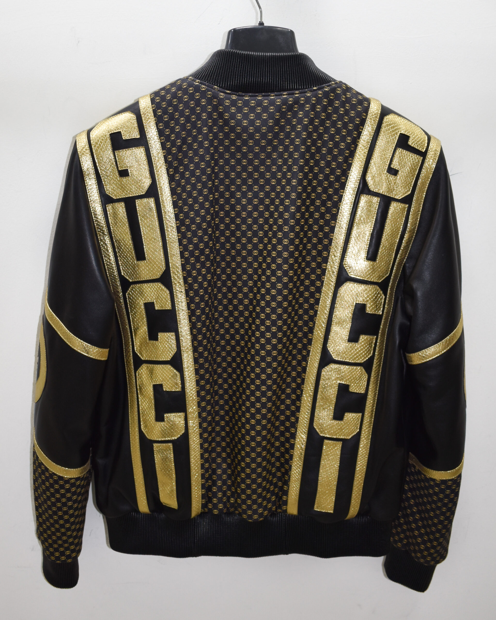 Gucci Black Yellow Leather Jacket Leather Guys
