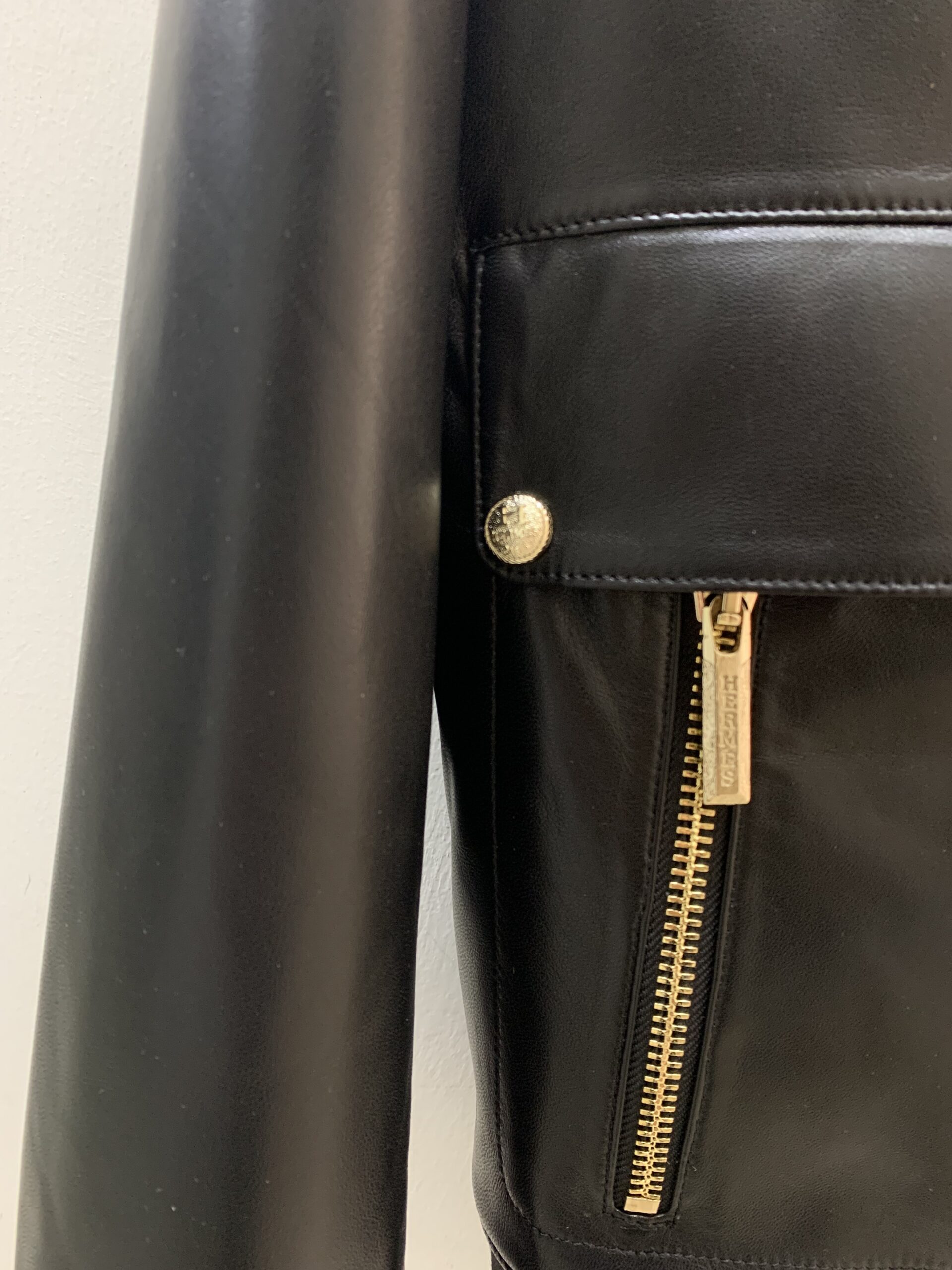 Hermes Replica Black Leather Jacket - Leather Guys