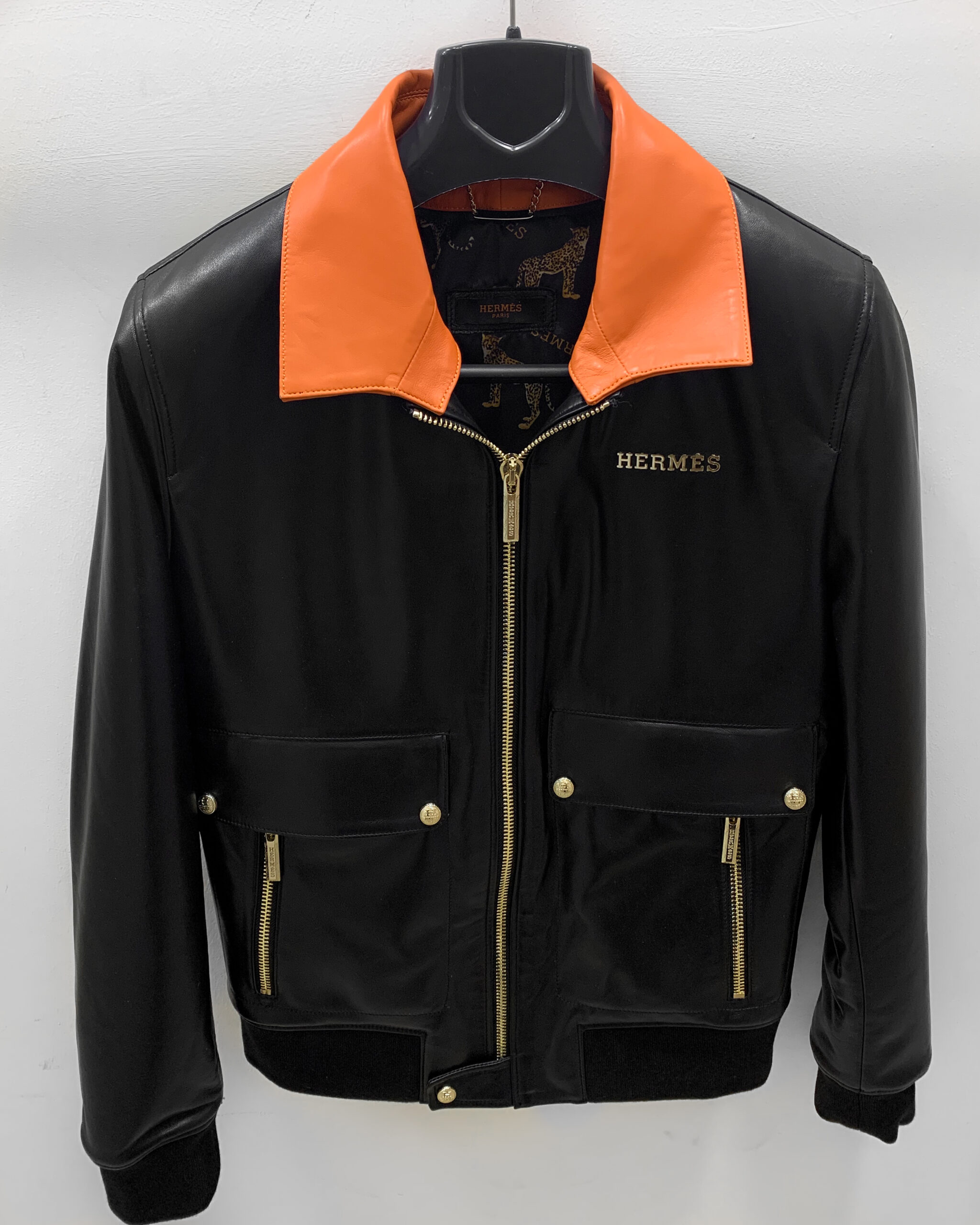 Hermes Replica Black Leather Jacket - Leather Guys