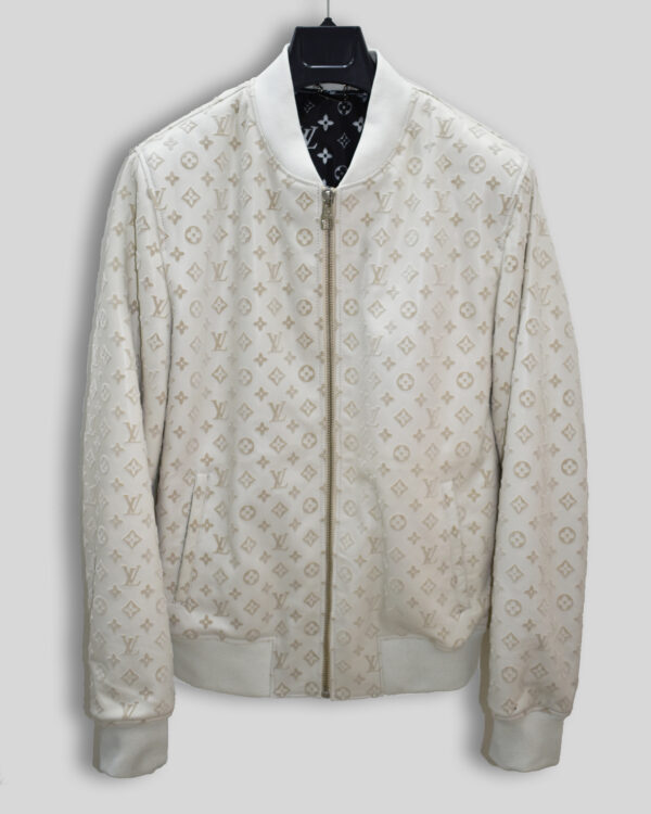 Louis Vuitton Replica White Leather Unisex Jacket