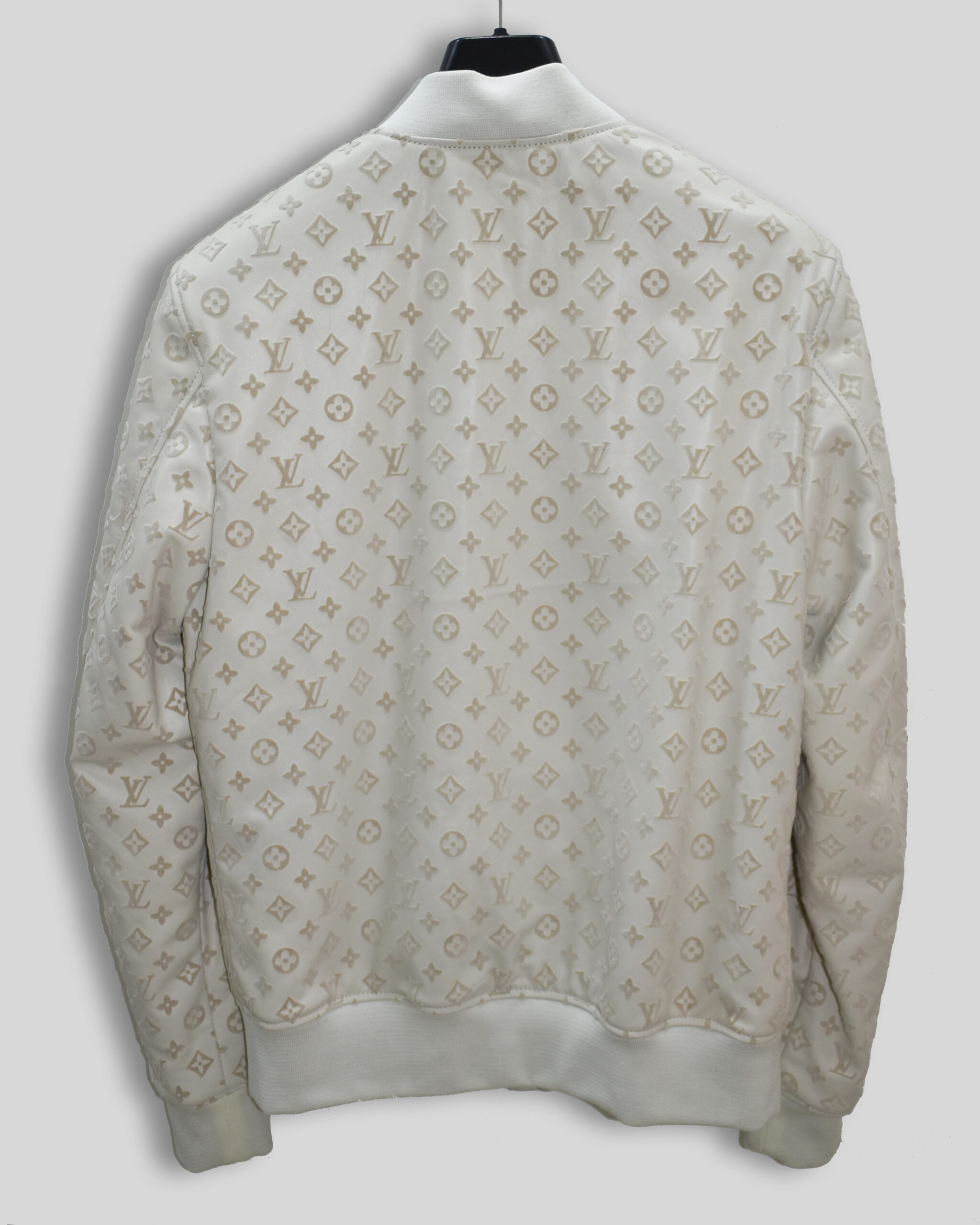 Louis Vuitton Replica White Leather Unisex Jacket - Leather Guys