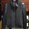 Mink Fur Collar Leather Quilted Suede Jacket