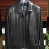 SR Python Trim Leather Bomber Jacket