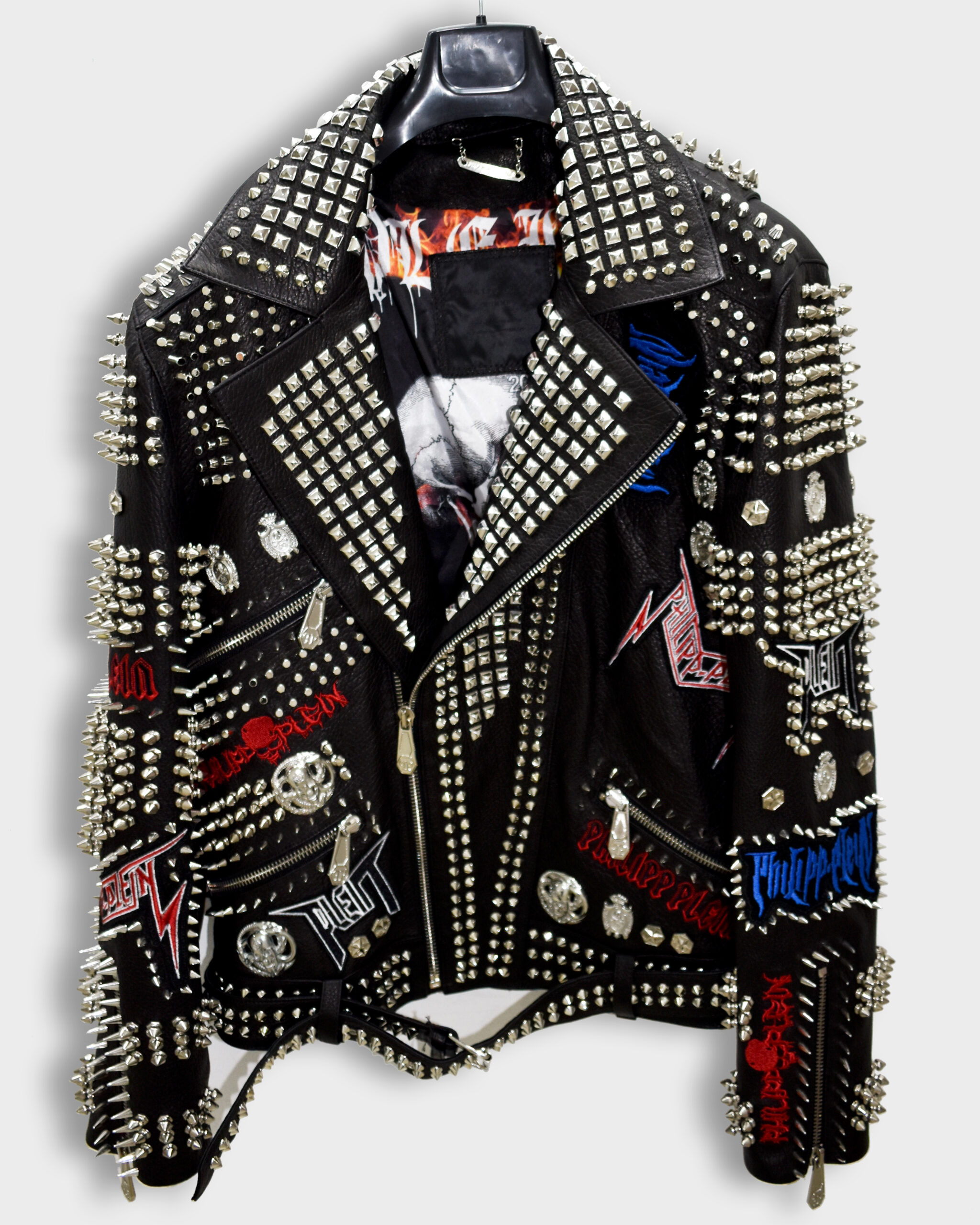 Philipp Plein Rock Biker Leather Jacket