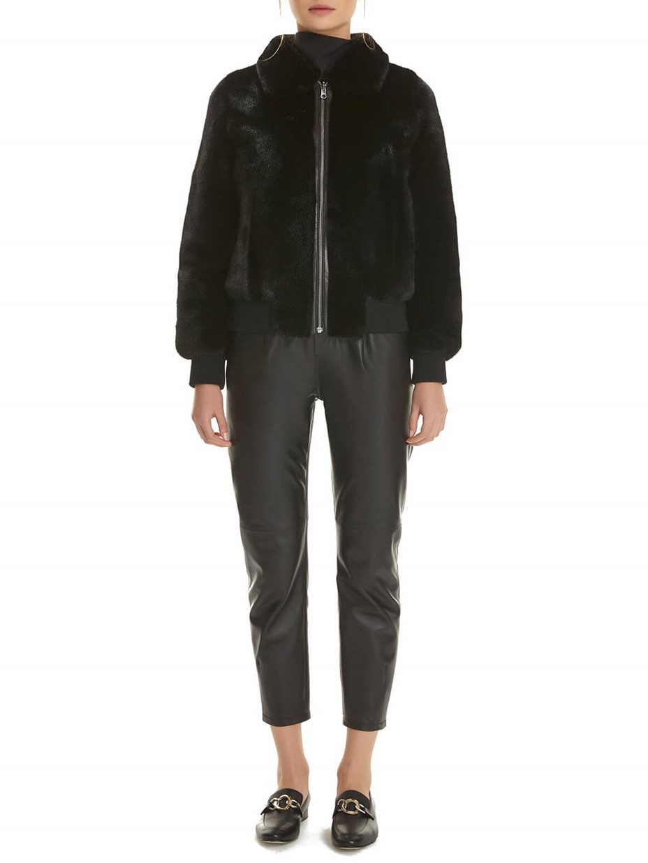 Women's Black Mink Fur Jacket