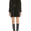 Women's Black Mink Fur Coat