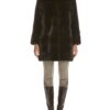 Women's Mink Fur Coat Natural Black