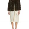 Women's Mink Fur Jacket Mahogany