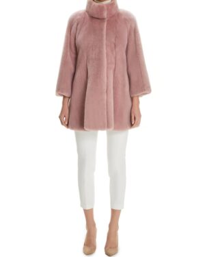 Women's Rose Mink Fur Coat