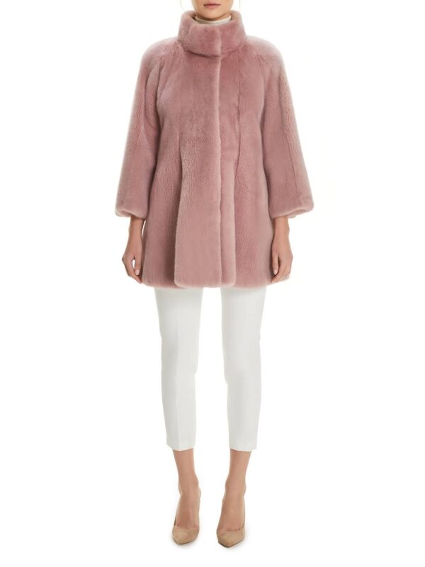 Women's Rose Mink Fur Coat