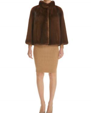 Women's Brown Mink Fur Jacket