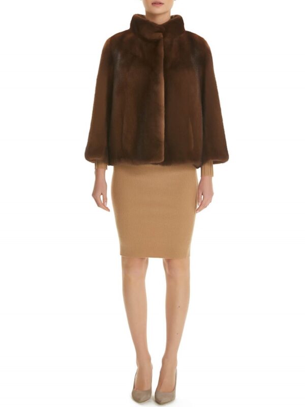 Women's Brown Mink Fur Jacket