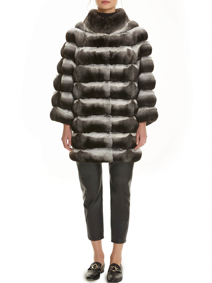 Women's Natural Chinchilla Fur Coat
