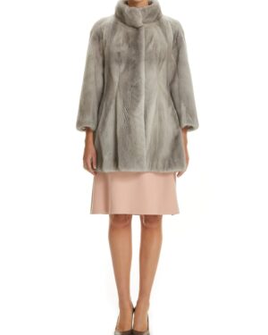 Women's Grey Mink Fur Coat