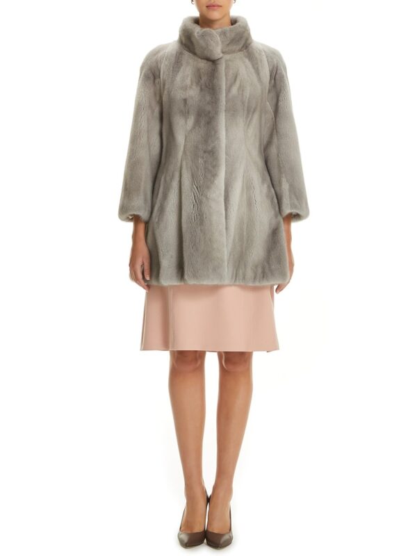 Women's Grey Mink Fur Coat