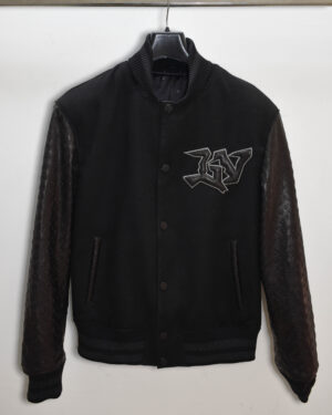 Louis Vuitton Monogram Embossed Leather And Wool Blouson