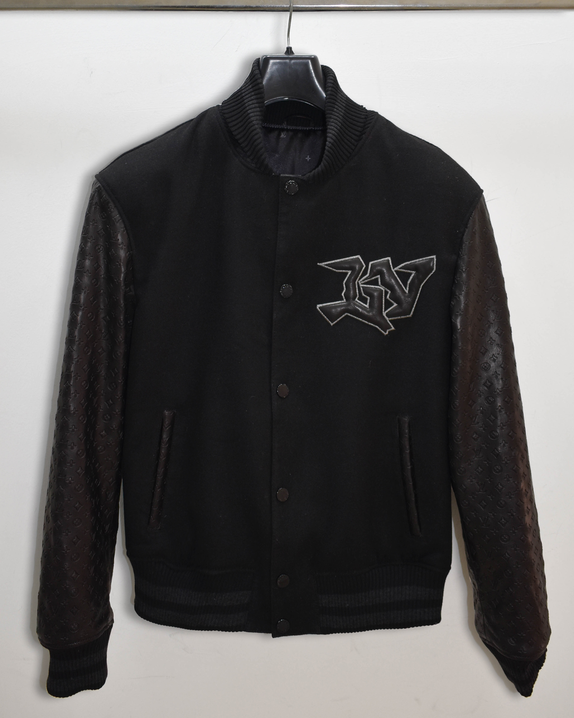 Monogram Embossed Leather And Wool Blouson - Ready-to-Wear 1AA7EJ