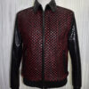Hand Knitted Python Leather Calf Hair Jacket